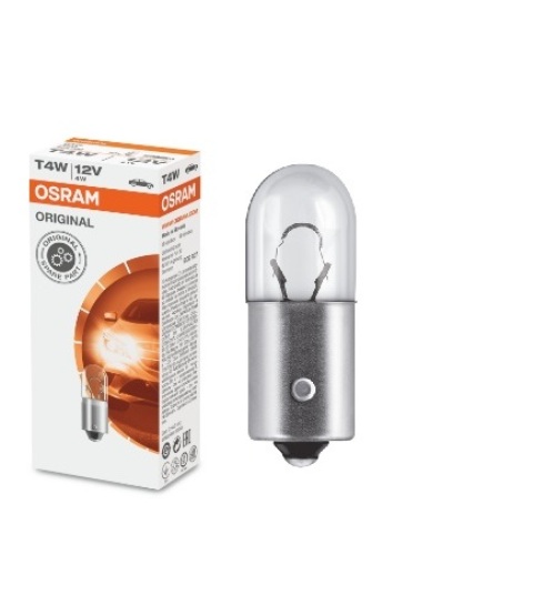 STANDART AMPUL- STOP/SİNYAL/PARK/GÖSTERGE AMPULÜ; 12V/T4W (3893) (DUY BA9S) (OSRAM)