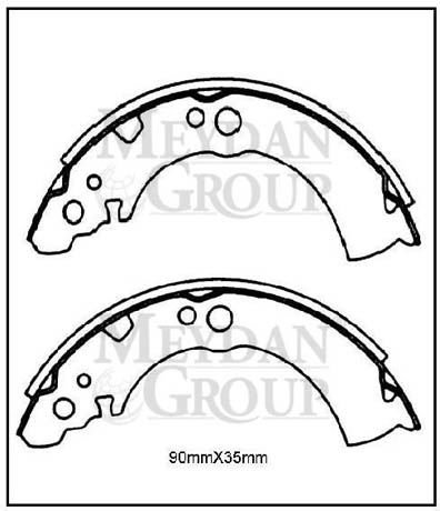 resimler/genel/NISSAN SUNNY- B11 CD17- 84/86; ARKA FREN PABUCU BENZİNLİ/DİZEL TİP (90X35) (DAIWA)