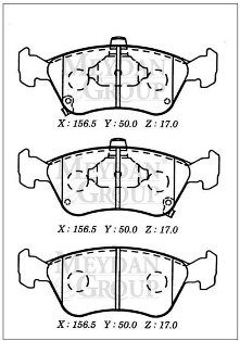 TOYOTA AVENSIS- 01/02; ÖN FREN BALATASI 1,6/1,8/2,0 (DİSK) (156,5X50X17) (DAIWA)