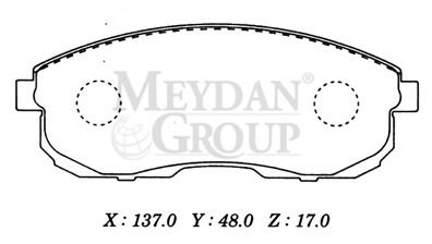 resimler/genel/NISSAN MAXIMA- A32- 95/00; ÖN FREN BALATASI (DİSK) (137X48X17) (FMK)