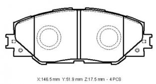 resimler/genel/TOYOTA RAV4- 06/12; ÖN FREN BALATASI (DİSK)(146,5X51,9X17,5)(DAIWA)