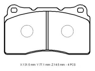 ALFA ROMEO GIULIETTA- 11/20; ÖN FREN BALATASI (KABLOSUZ)(DİSK) (131,5X77,1X14,5)(BRAMAX)