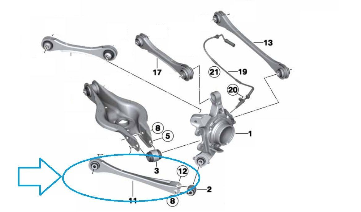 resimler/genel/Bmw 3 Seri F30 Kasa Arka Alt Salıncak Denge Kolu Teknorot Marka