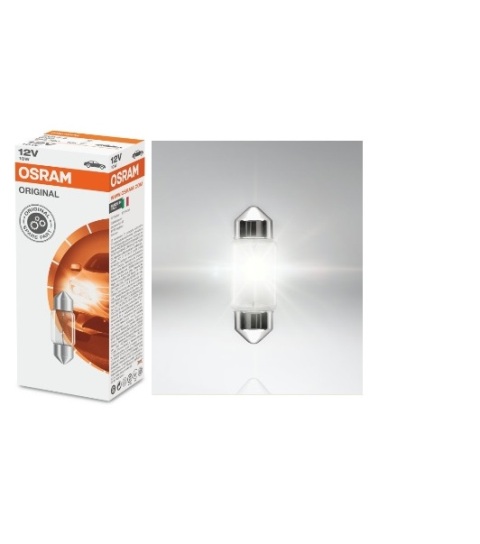 STANDART AMPUL- STOP/SİNYAL/PARK/GÖSTERGE AMPULÜ; 12V/10W (6438) (DUY SV8,5-8) (OSRAM)