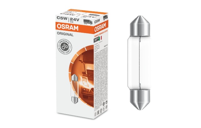 STANDART AMPUL- STOP/SİNYAL/PARK/GÖSTERGE AMPULÜ; 24V/C5W (6423) (DUY SV8,5-8) (OSRAM)