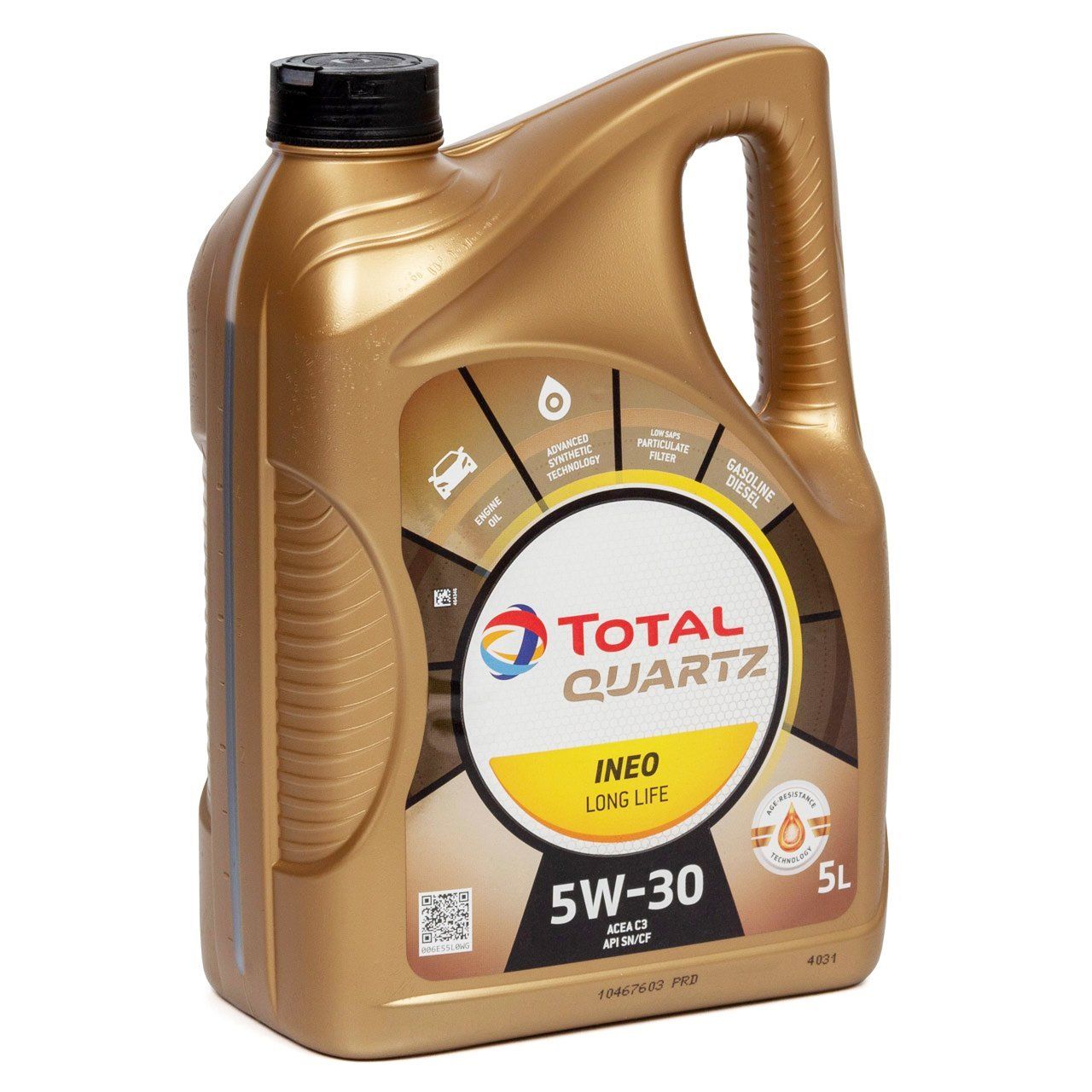 Total Quartz İneo Long Life 5W30 5lt Motor Yağı Partiküllü Psa Onaylı Acea C3