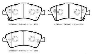 TOYOTA AVENSIS- 10/14; ÖN FREN BALATASI 1,6/1,8/2,0 (DİSK)(150,8X65,4X18/15;0,8X62,6X18)(DAIWA)