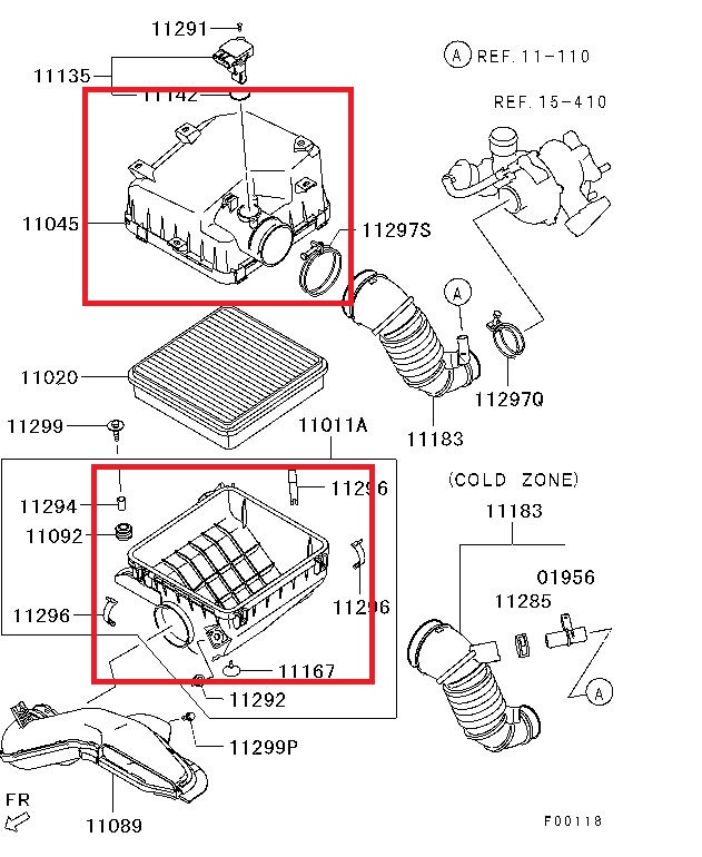 MITSUBISHI L200- PICK UP- 06/15; HAVA FİLTRE KUTUSU KOMPLE (CASP)