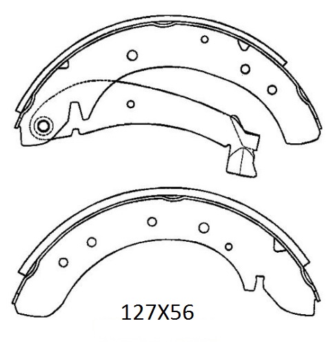 FIAT DUCATO- 97/02; ARKA FREN PABUCU 2,0/2,5/2,8 (127X56)(18 KİŞİLİK) (BRAMAX)