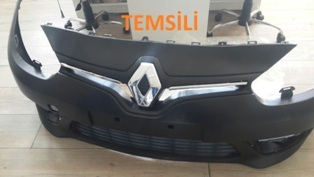 RENAULT FLUENCE- 13/16; ÖN TAMPON SİYAH (KENDİNDEN PANJURLU/ÇITASIZ TAMPON PANJURLU FPI)