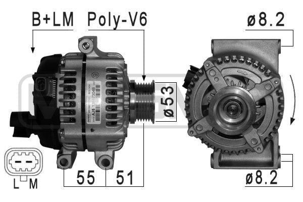 Opel Astra K 1.6 Dizel Alternatör 140 Amper Orjinal