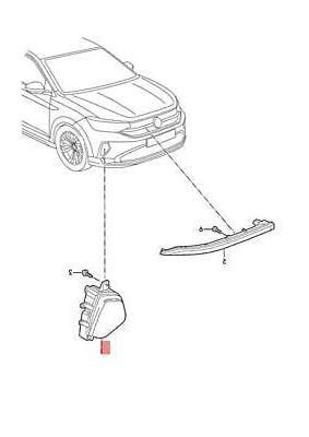 Volkswagen Taigo Sağ Ön Led Sis Farı Orijinal