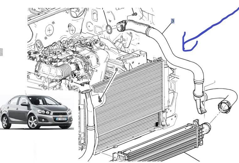 Chevrolet Aveo 1.3 Turbo Çıkış Hortumu GM Marka (GM.95182748)