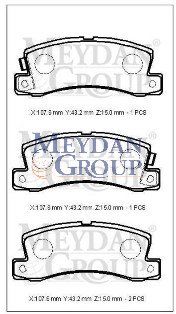 TOYOTA CARINA- 97/98; ARKA FREN BALATASI 2,2/3,0 (DİSK) (107,6X35X15) (DAIWA)