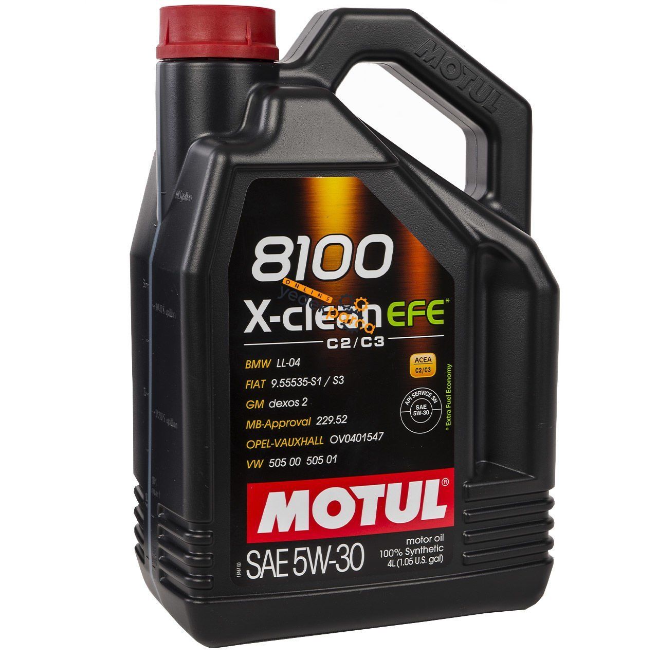 MOTUL 8100 X-Clean EFE 5W30 Dexos2 Partiküllü Motor Yağı 4LT 2022 Üretim