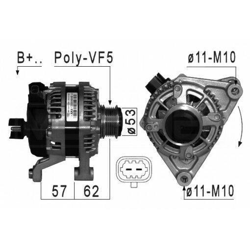 Opel Corsa E 1.2 / 1.4 Şarj Dinamosu 100 Amper Orjinal